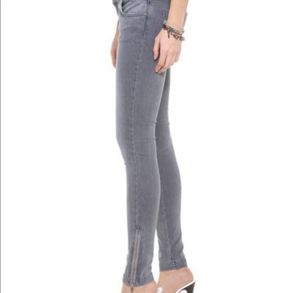 Anine Bing Denim - Anine Bing Women's Grey Double Zip Skinny Jeans - 25